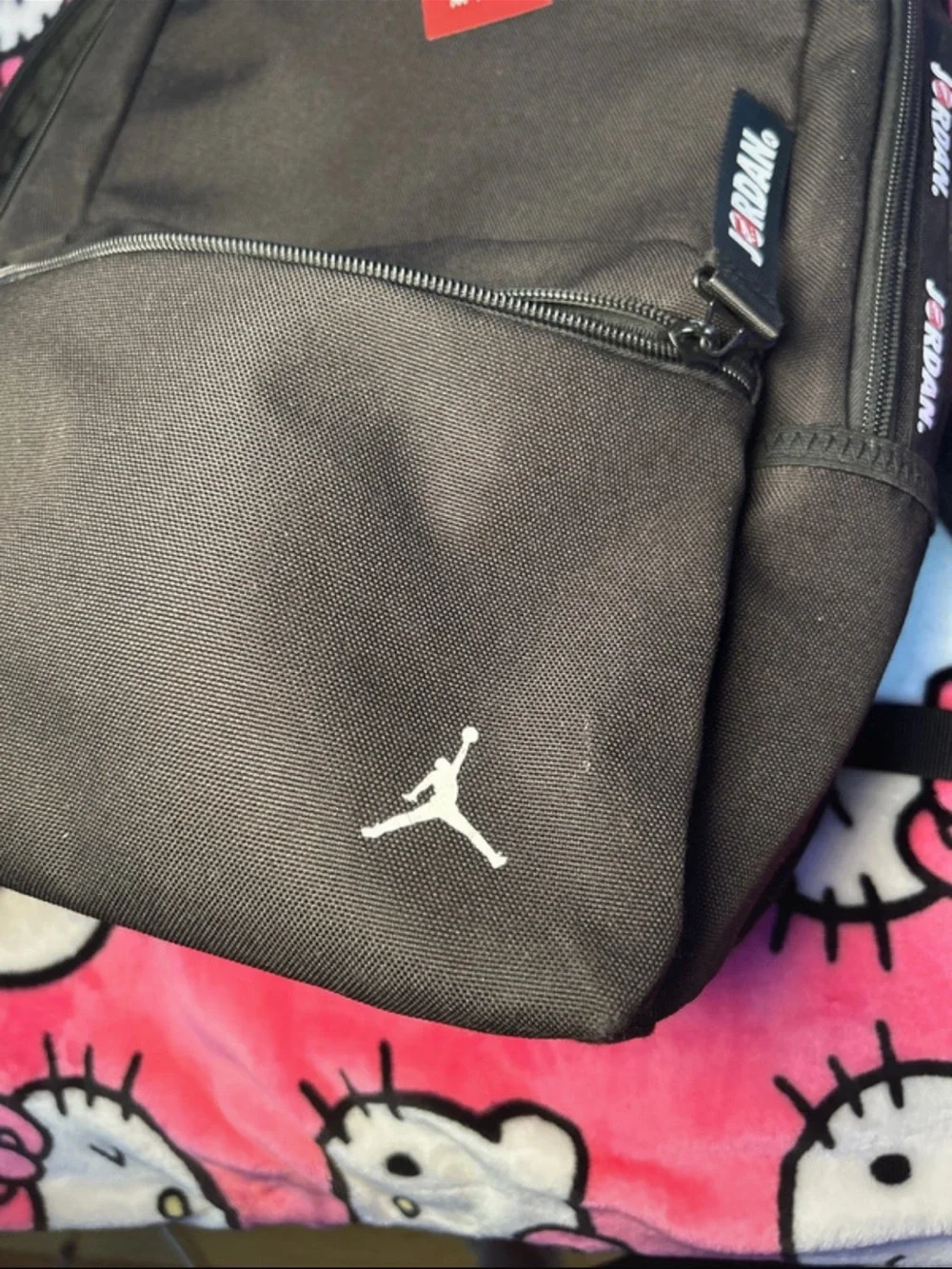 Jordan Black Backpack with White Jumpman Logo
